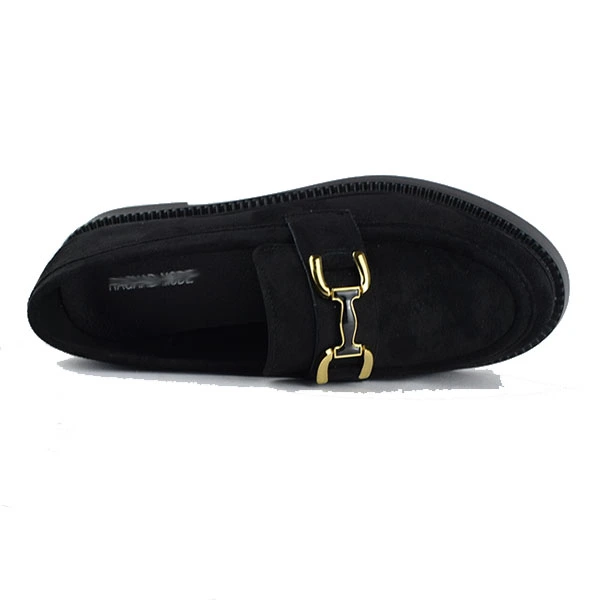 Derbies a platforme pour femme 7516-2 noir  miniature